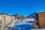 Lakeside village is just a short walk from this condo